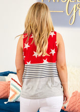Load image into Gallery viewer, Under the Stars Tank - RED  - FINAL SALE
