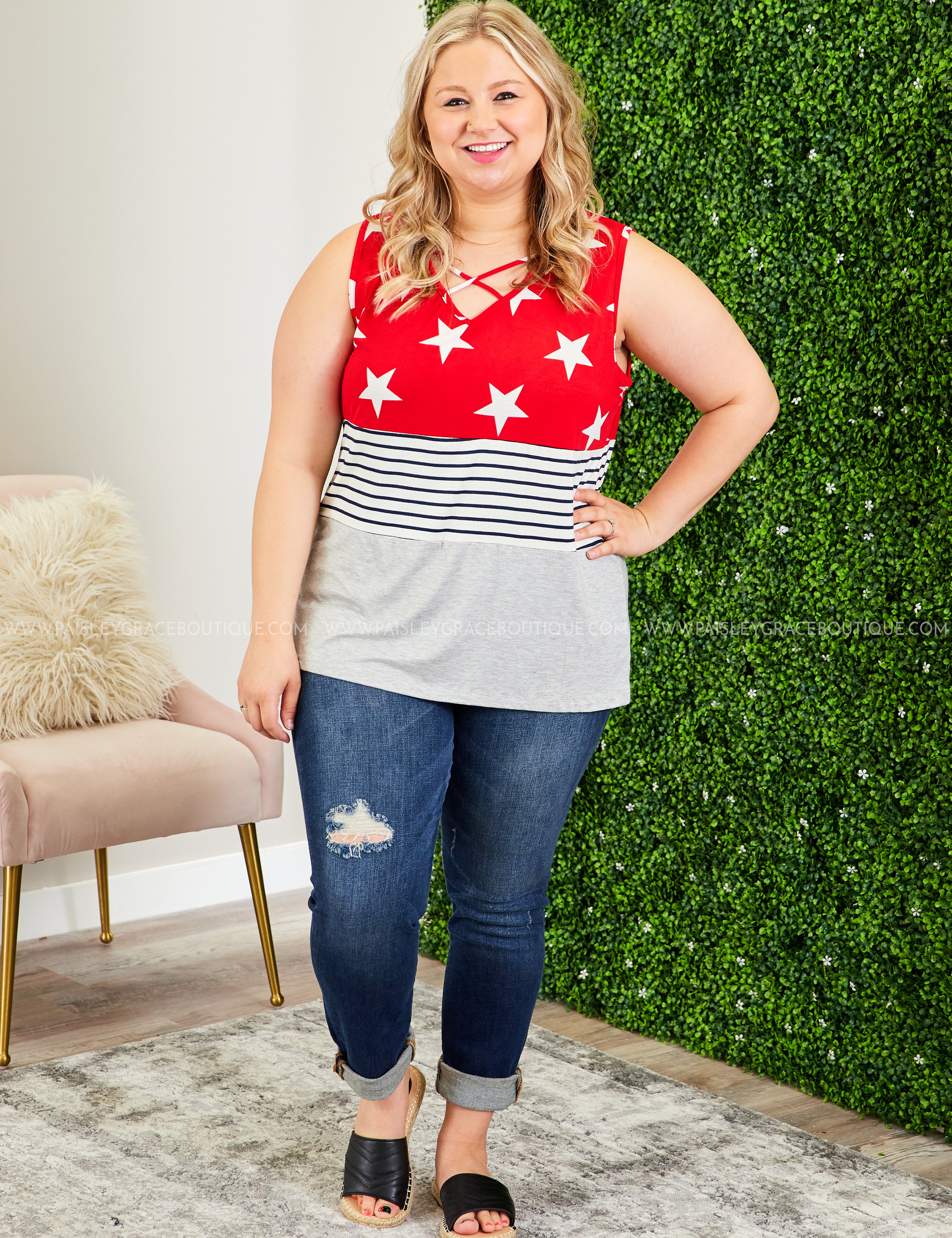 Under the Stars Tank - RED* LAST ONES FINAL SALE *