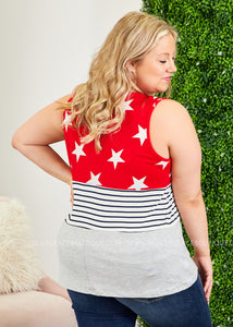 Under the Stars Tank - RED  - FINAL SALE