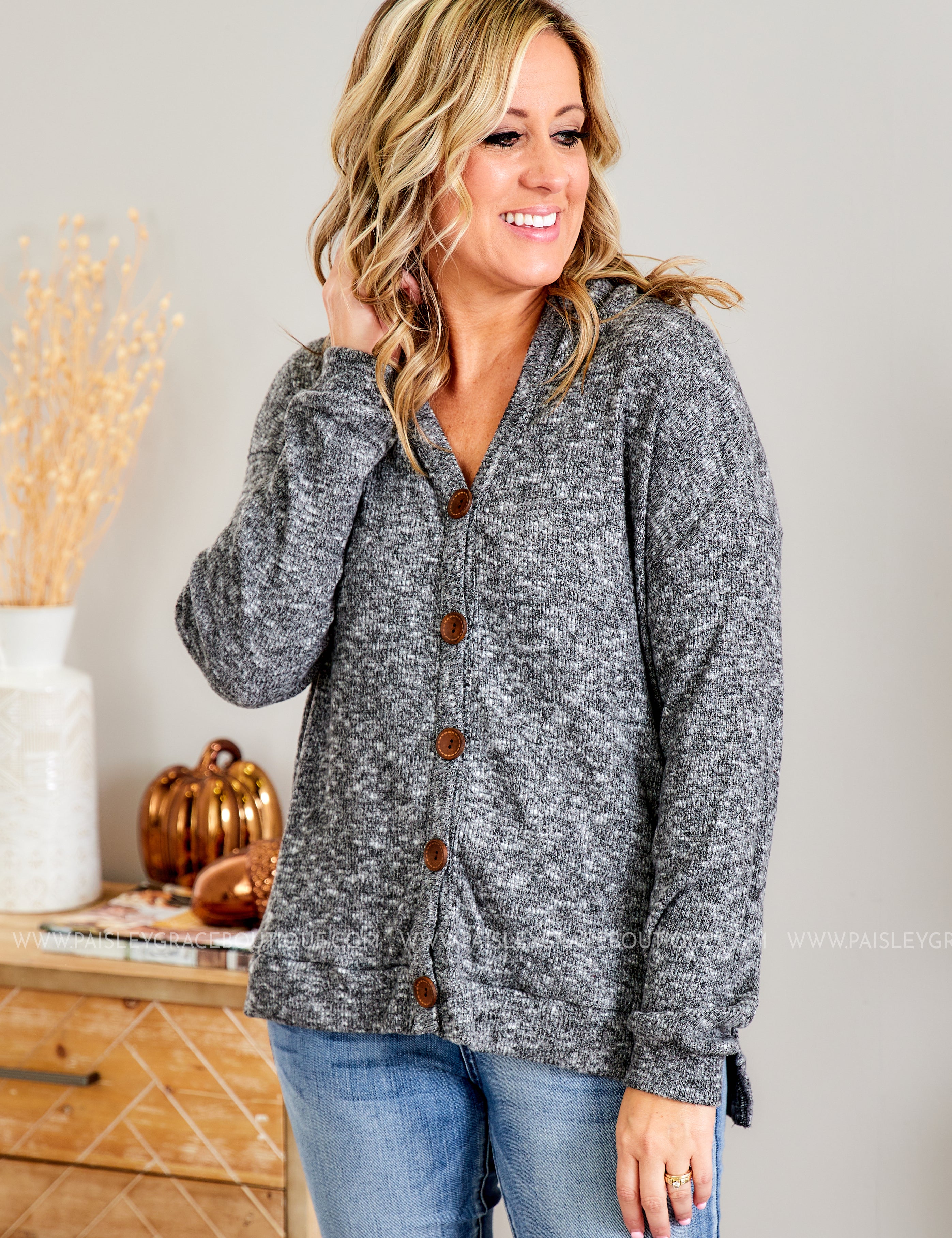 Warms My Heart Hooded Sweater - 2 Colors - LAST ONES FINAL SALE