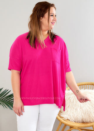 Jet to Paradise Top - Pink  - FINAL SALE