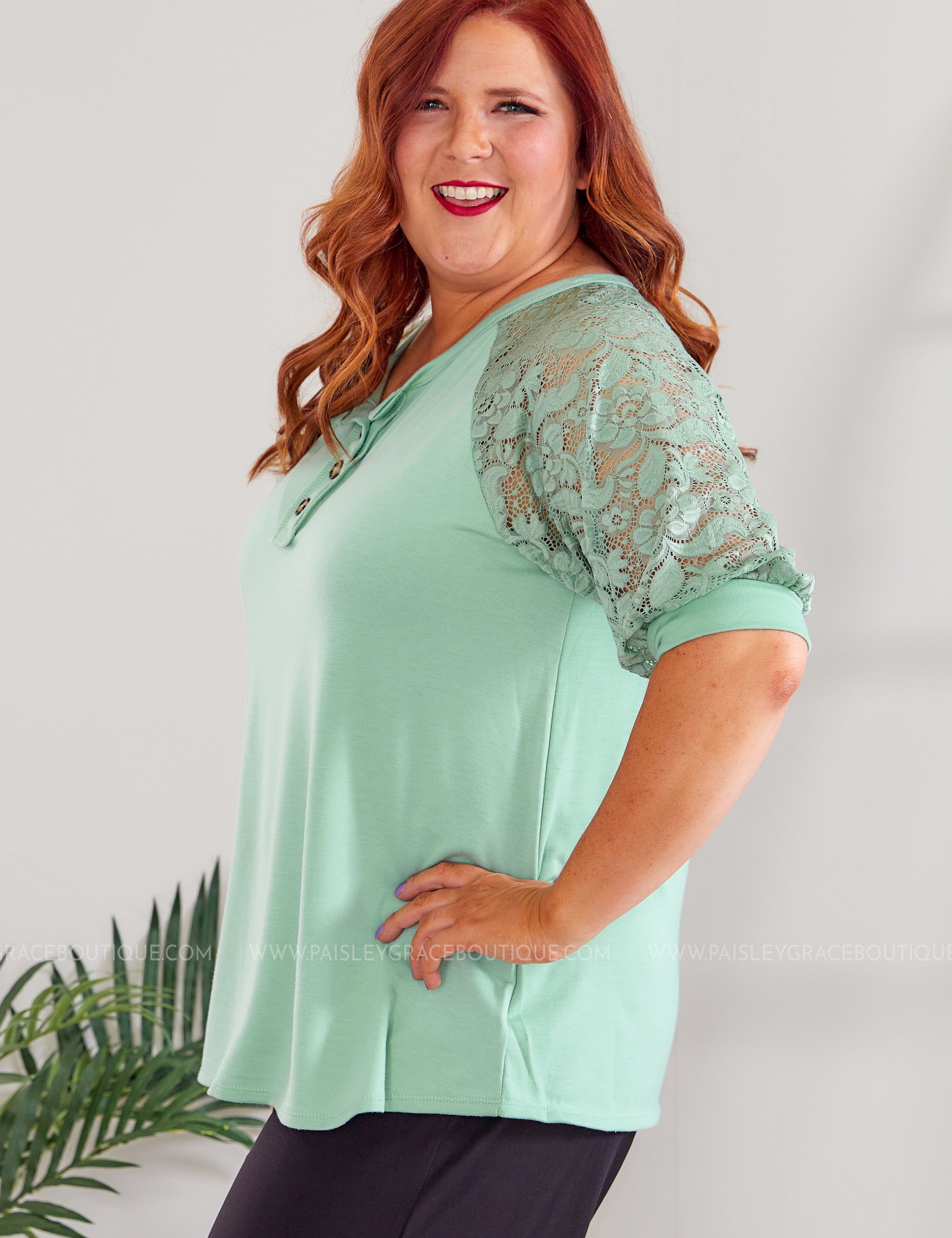 Kinder Days Top - Sage* LAST ONES FINAL SALE *
