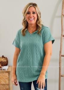 Bet on You Hooded Top - TEAL - LAST ONES FINAL SALE CLEARANCE