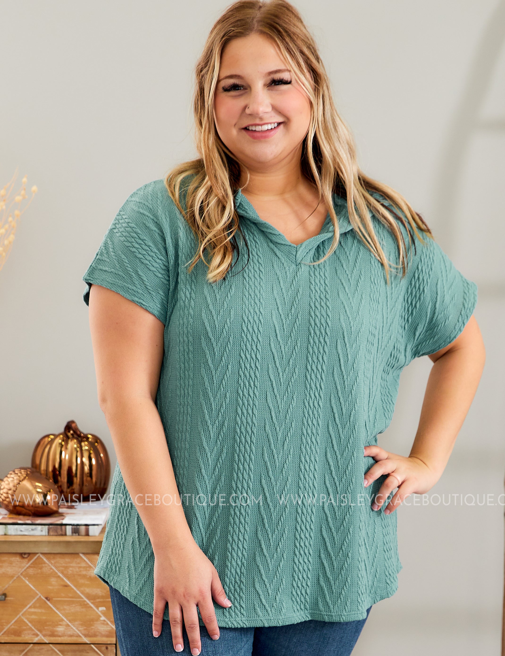 Bet on You Hooded Top - TEAL - LAST ONES FINAL SALE