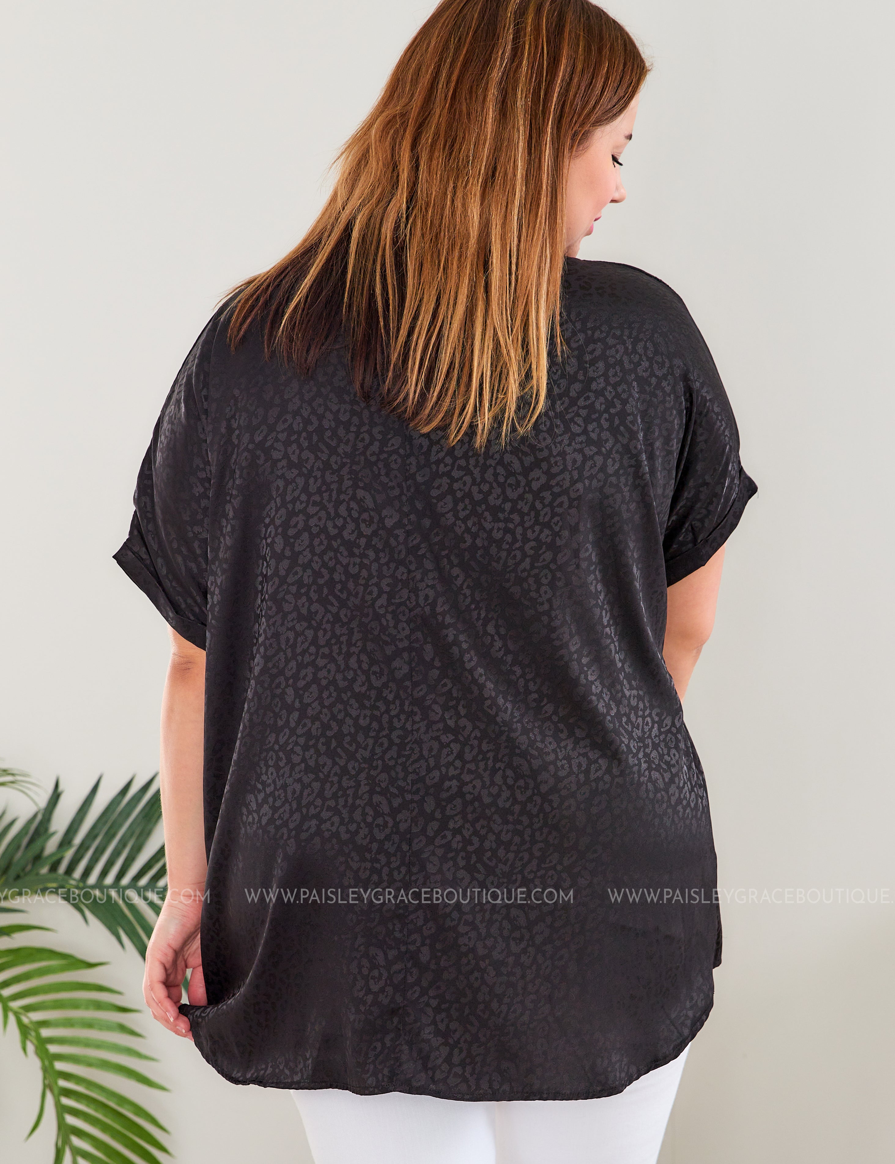 Shine Brighter Leopard Top - Black* LAST ONES FINAL SALE *