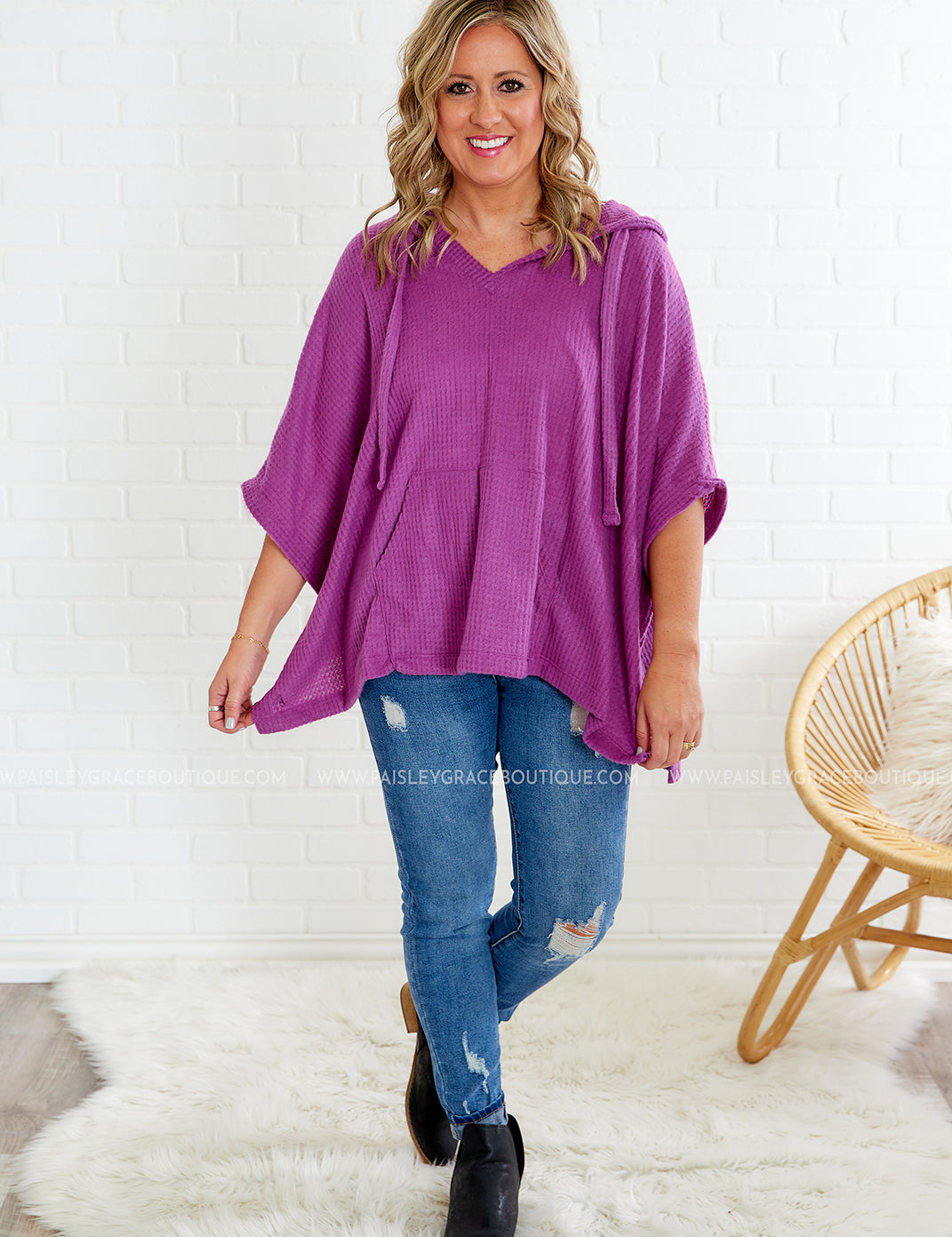 Sadie Poncho - Magenta DOORBUSTER* FINAL SALE *