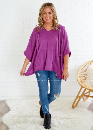 Sadie Poncho - Magenta DOORBUSTER - FINAL SALE