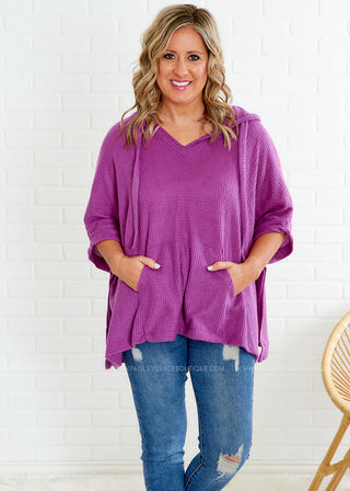 Sadie Poncho - Magenta DOORBUSTER - FINAL SALE