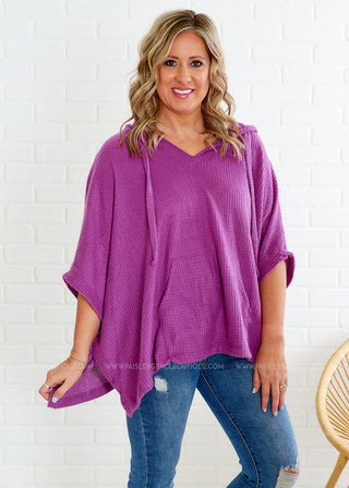 Sadie Poncho - Magenta DOORBUSTER - FINAL SALE