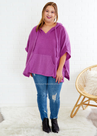 Sadie Poncho - Magenta DOORBUSTER - FINAL SALE