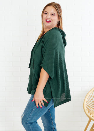 Sadie Poncho - Hunter Green - LAST ONE FINAL SALE