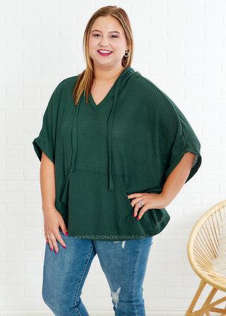 Sadie Poncho - Hunter Green - LAST ONE FINAL SALE