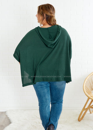 Sadie Poncho - Hunter Green - LAST ONE FINAL SALE