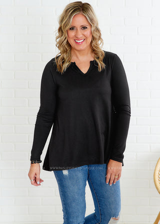 Faithfully Sure Top - Black - FINAL SALE