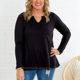 Faithfully Sure Top - Black* LAST ONES FINAL SALE *