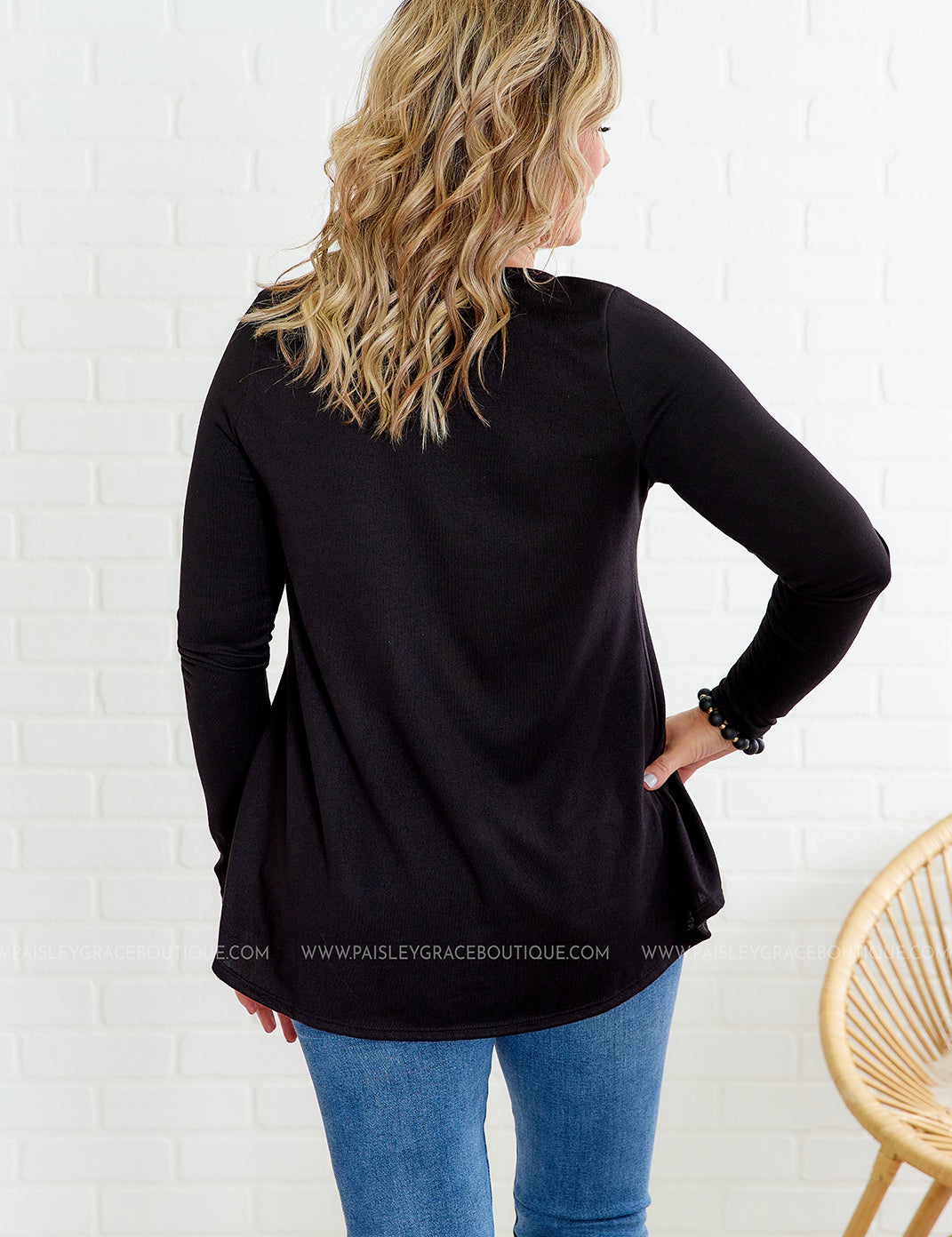 Faithfully Sure Top - Black* LAST ONES FINAL SALE *