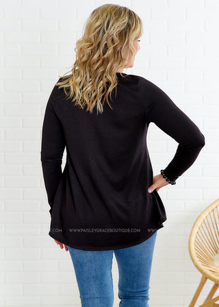 Faithfully Sure Top - Black - FINAL SALE