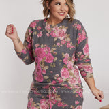 All Is Rosy Top- CHARCOAL - LAST ONES FINAL SALE
