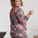 All Is Rosy Top- CHARCOAL - LAST ONES FINAL SALE