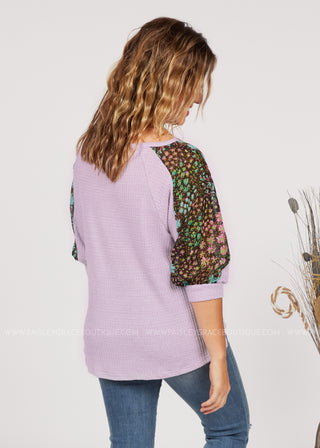 Charm Me Top-LAVENDER - FINAL SALE