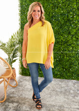 Load image into Gallery viewer, Yellow Woven One Shoulder Top - FINAL SALE CLEARANCE

