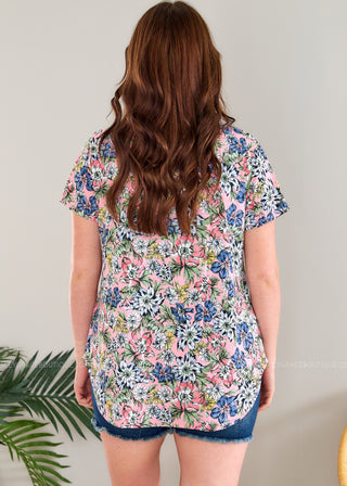 Summertime Blooms Top - Pink - FINAL SALE