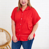 Let's Run Away Top - Red* LAST ONES FINAL SALE *
