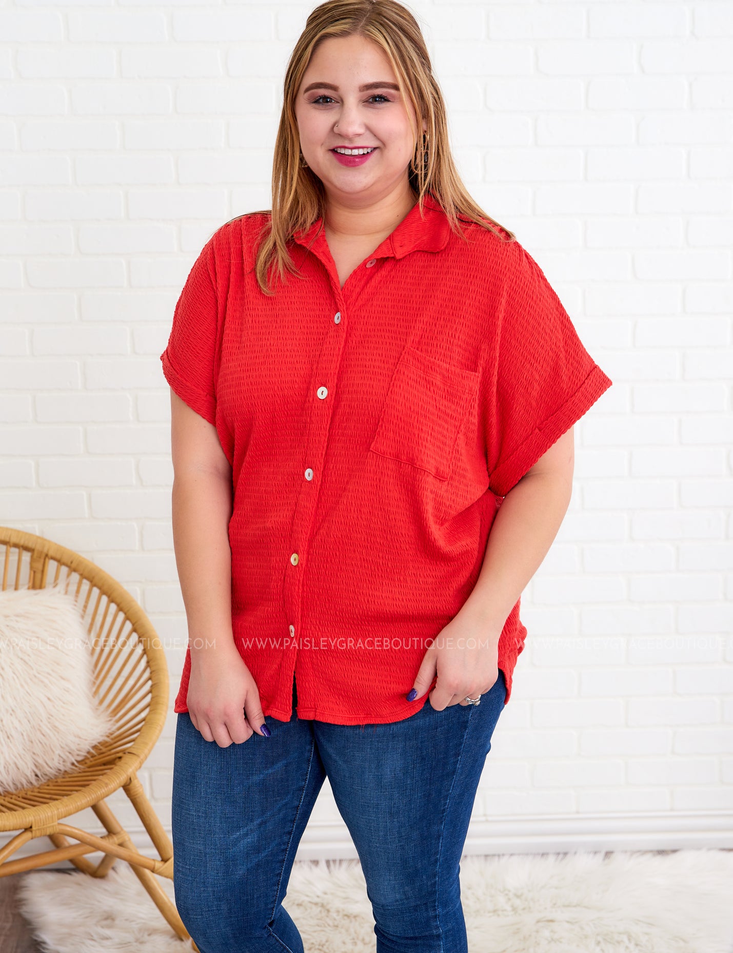 Let's Run Away Top - Red* LAST ONES FINAL SALE *