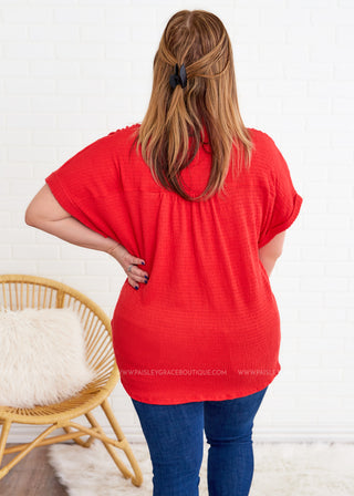 Let's Run Away Top - Red - FINAL SALE