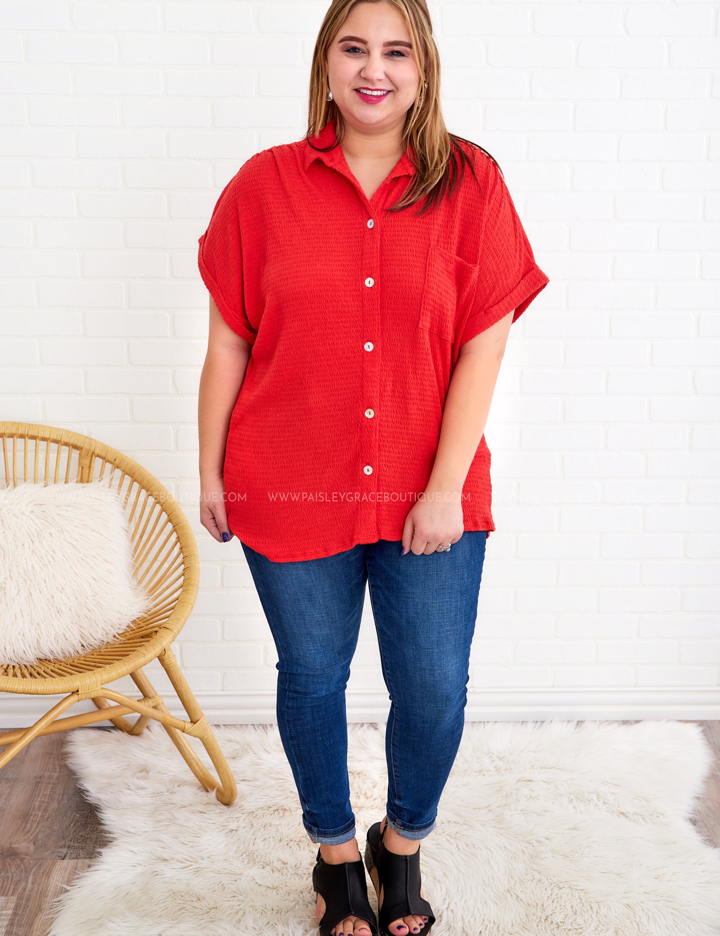 Let's Run Away Top - Red* LAST ONES FINAL SALE *