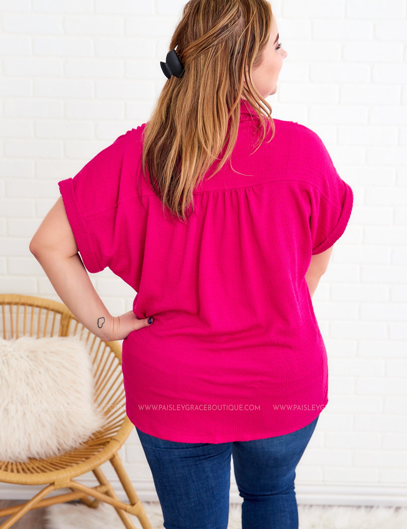Let's Run Away Top - Fuchsia* LAST ONES FINAL SALE *