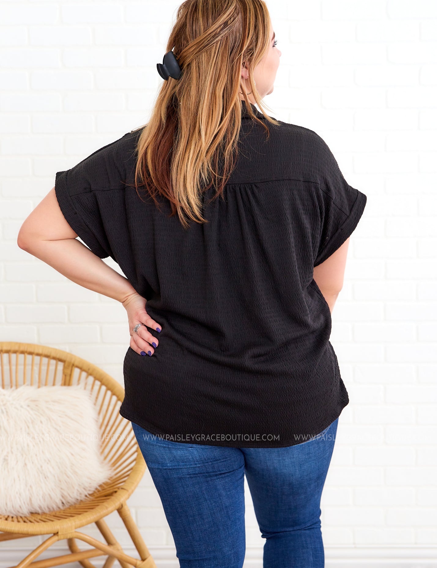 Let's Run Away Top - Black* LAST ONES FINAL SALE *