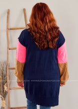 Load image into Gallery viewer, McKinney Cardigan- Navy/Pink - LAST ONES FINAL SALE CLEARANCE
