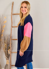 Load image into Gallery viewer, McKinney Cardigan- Navy/Pink - LAST ONES FINAL SALE CLEARANCE

