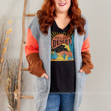 McKinney Cardigan- Grey/Coral - LAST ONES FINAL SALE