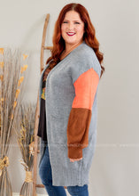 Load image into Gallery viewer, McKinney Cardigan- Grey/Coral - LAST ONES FINAL SALE
