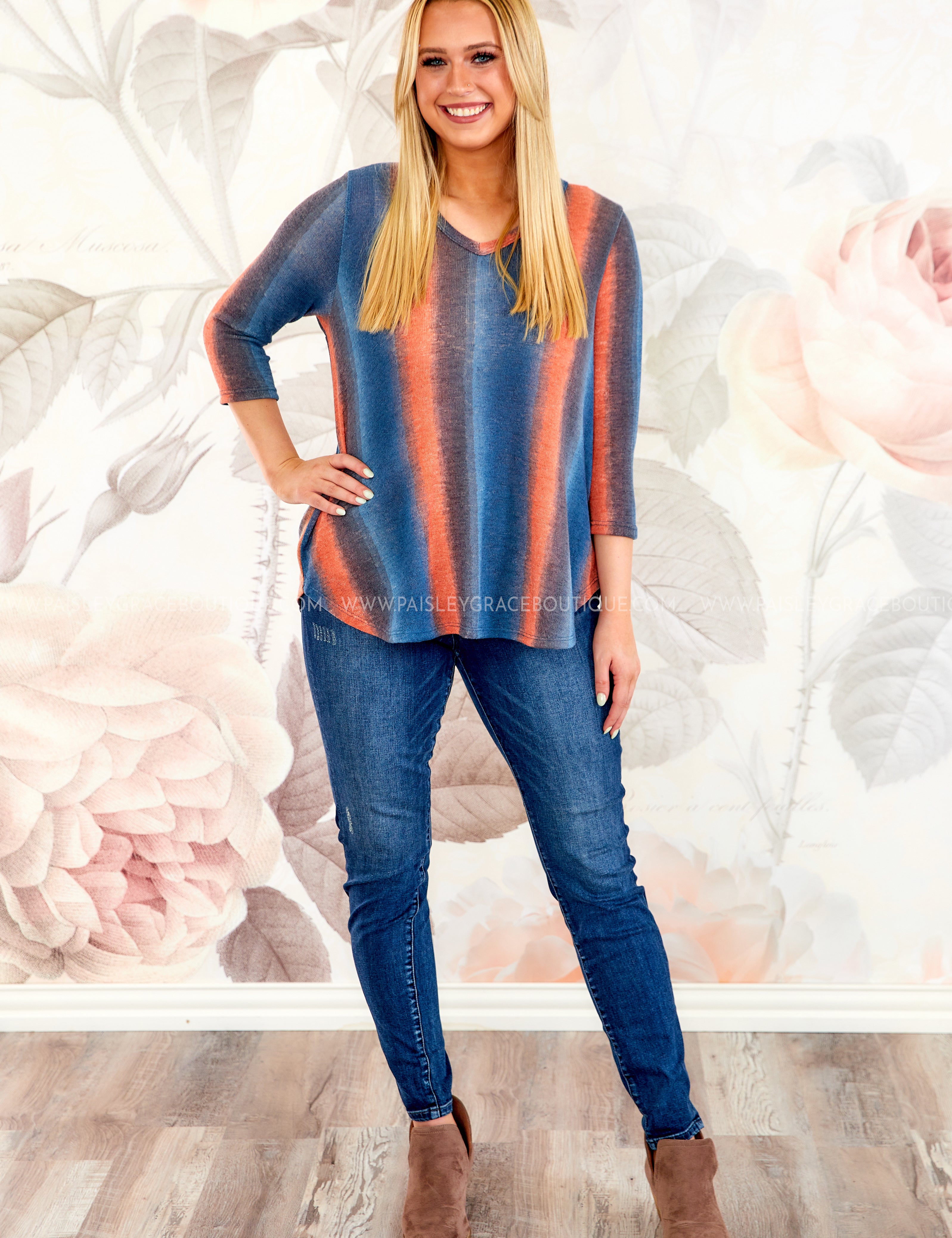 First Sunrise Top-Blue* FINAL SALE *