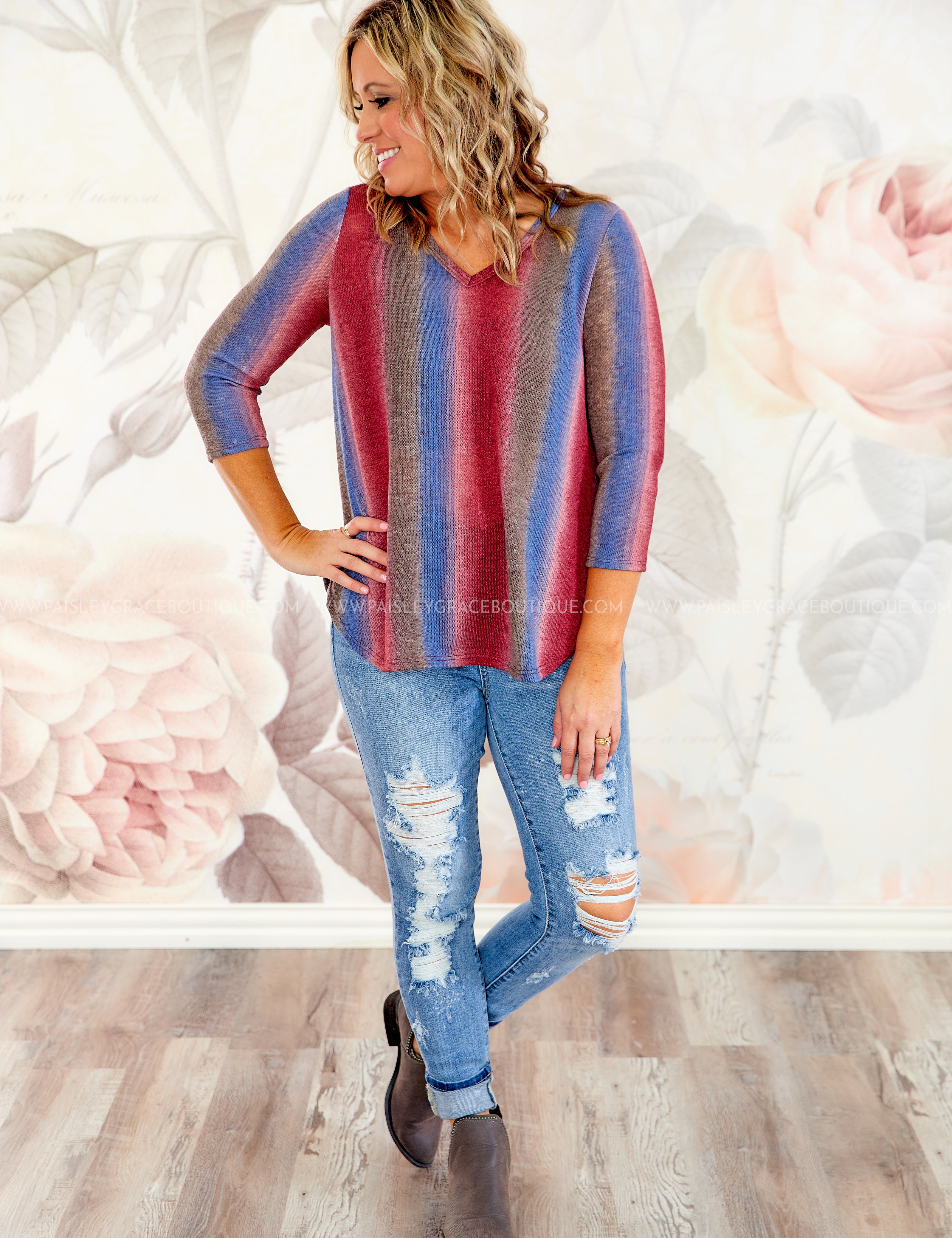 First Sunrise Top-Burgundy* LAST ONES FINAL SALE *