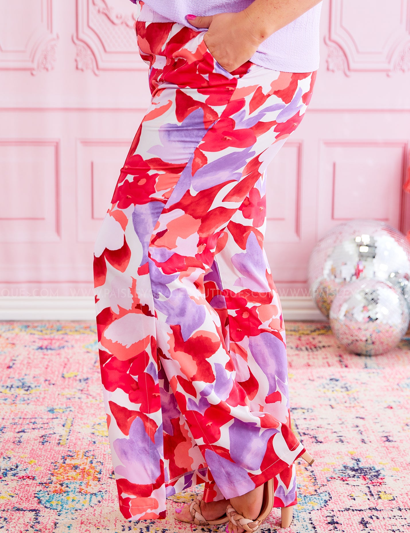 Throw A Party Pants - Red - LAST ONES FINAL SALE