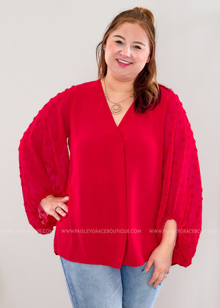 Bombshell Beauty Top - Red* FINAL SALE *