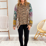 Holding Onto You Top - Taupe/Sage Mix* LAST ONES FINAL SALE *
