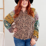 Holding Onto You Top - Taupe/Sage Mix* LAST ONES FINAL SALE *