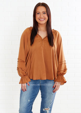 A New Perspective Top - Camel - LAST ONES FINAL SALE