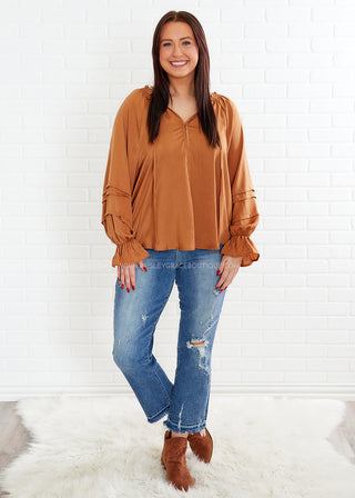 A New Perspective Top - Camel - LAST ONES FINAL SALE