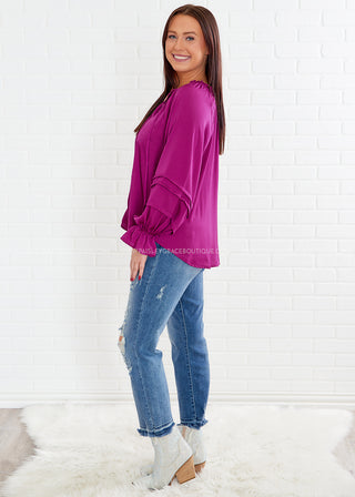 A New Perspective Top - Magenta - FINAL SALE