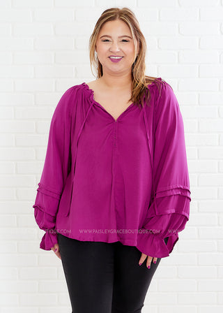 A New Perspective Top - Magenta - FINAL SALE