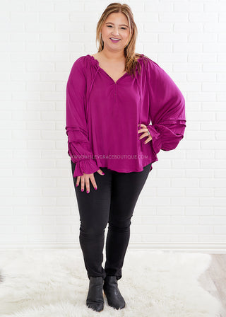 A New Perspective Top - Magenta - FINAL SALE