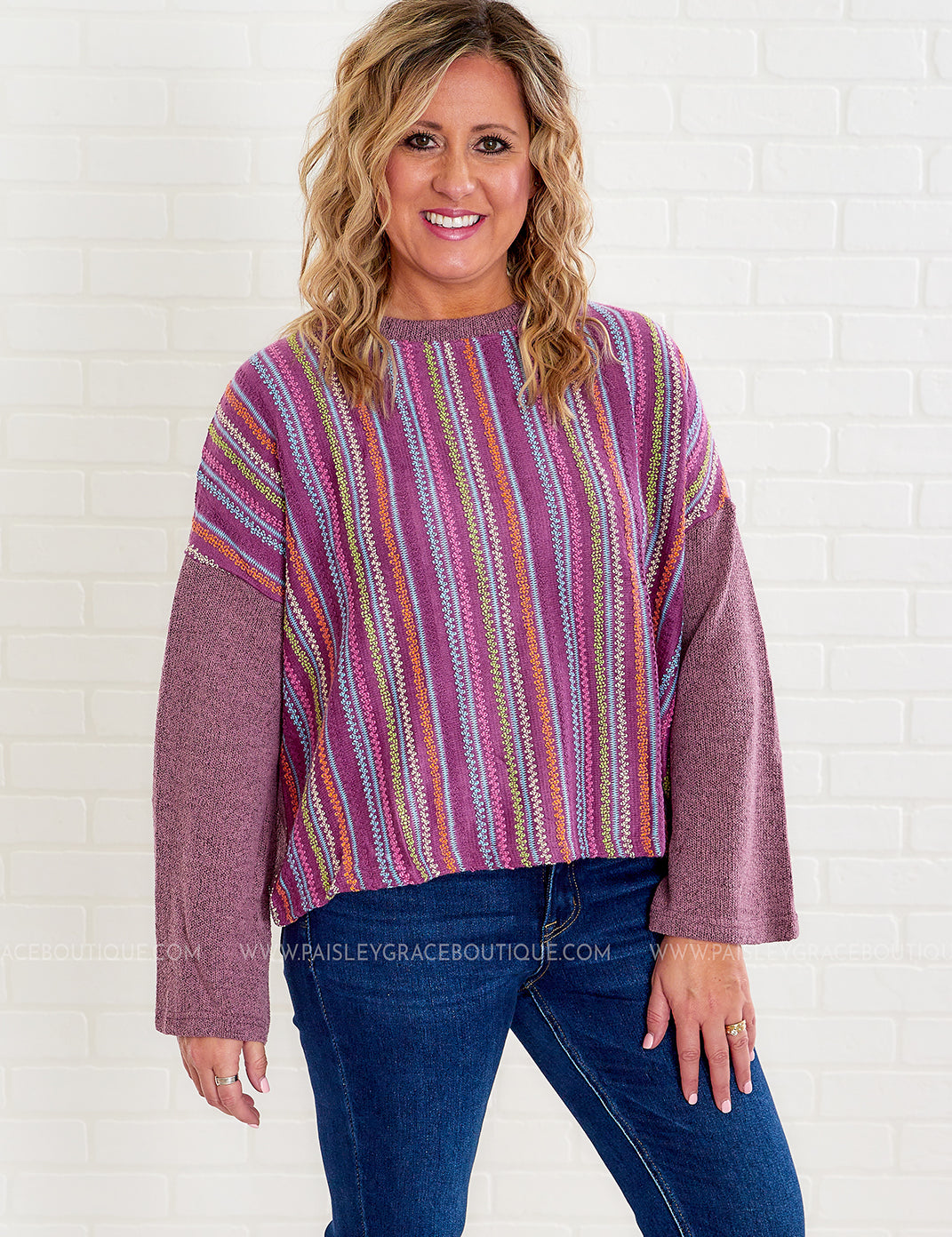 Time of Our Lives Sweater - Purple* LAST ONES FINAL SALE *