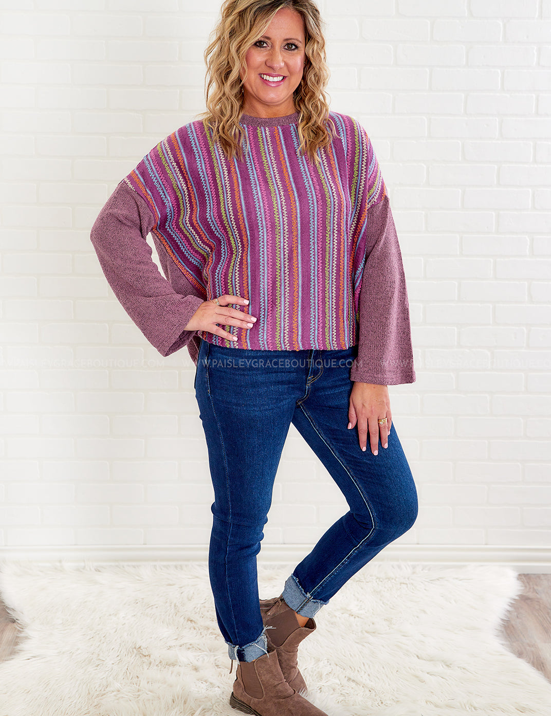 Time of Our Lives Sweater - Purple* LAST ONES FINAL SALE *