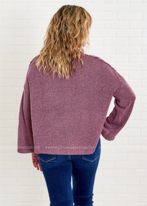 Time of Our Lives Sweater - Purple - FINAL SALE